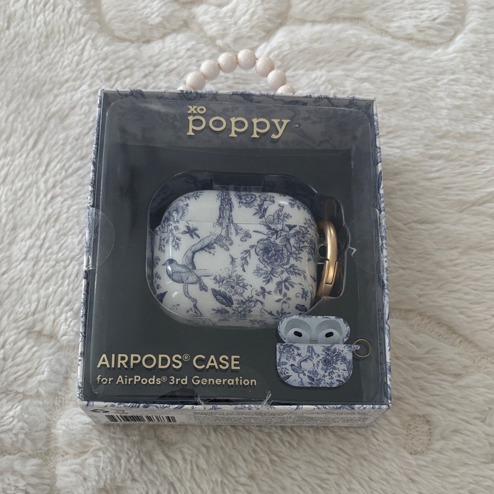 XOXO Poppy AirPods Case - Blue and White